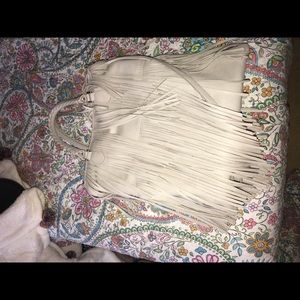 Off white fringe crossbody